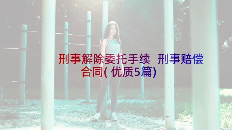 刑事解除委托手续 刑事赔偿合同(优质5篇)