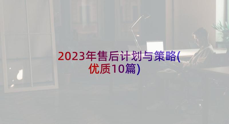 2023年售后计划与策略(优质10篇)