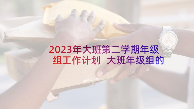 2023年大班第二学期年级组工作计划 大班年级组的学期工作计划(大全5篇)