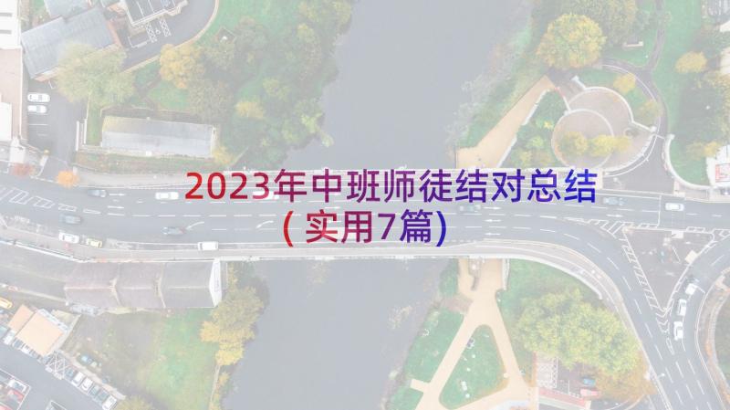 2023年中班师徒结对总结(实用7篇)