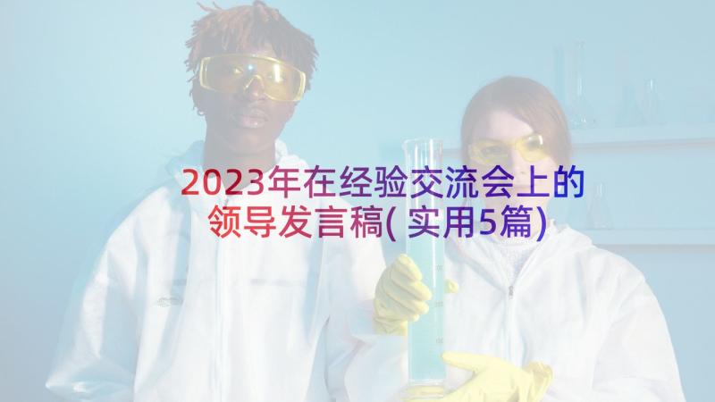 2023年在经验交流会上的领导发言稿(实用5篇)