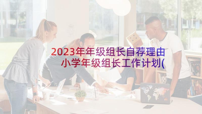 2023年年级组长自荐理由 小学年级组长工作计划(精选9篇)