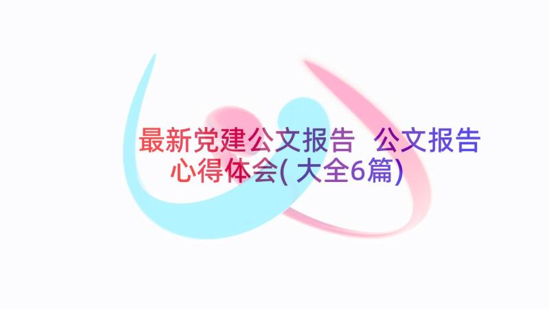 最新党建公文报告 公文报告心得体会(大全6篇)