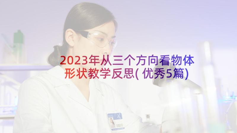 2023年从三个方向看物体形状教学反思(优秀5篇)