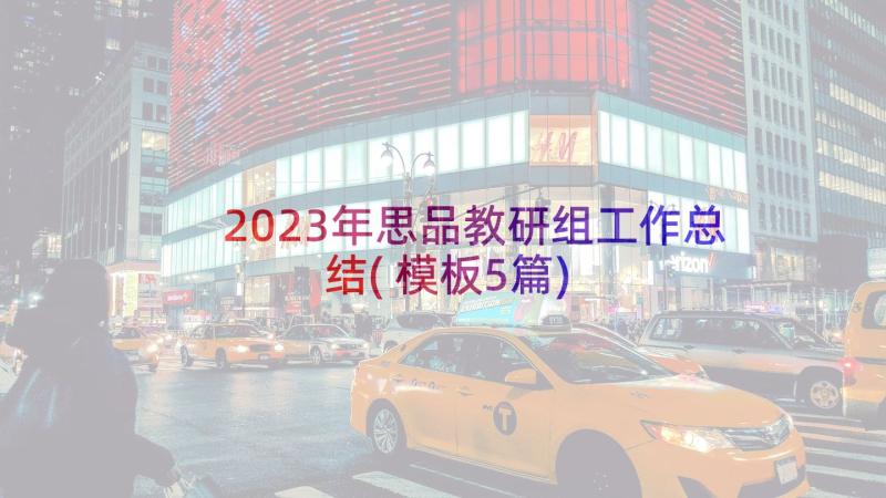 2023年思品教研组工作总结(模板5篇)