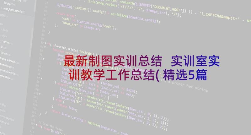 最新制图实训总结 实训室实训教学工作总结(精选5篇)