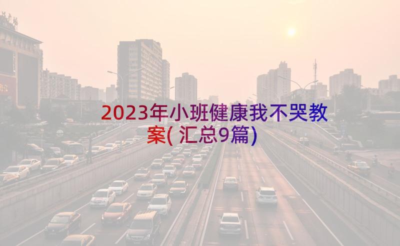 2023年小班健康我不哭教案(汇总9篇)