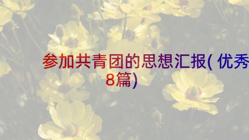 参加共青团的思想汇报(优秀8篇)