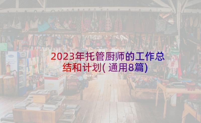 2023年托管厨师的工作总结和计划(通用8篇)