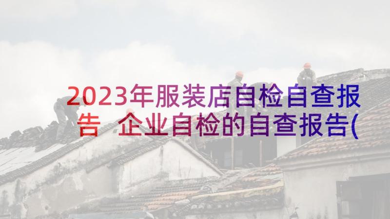 2023年服装店自检自查报告 企业自检的自查报告(模板6篇)