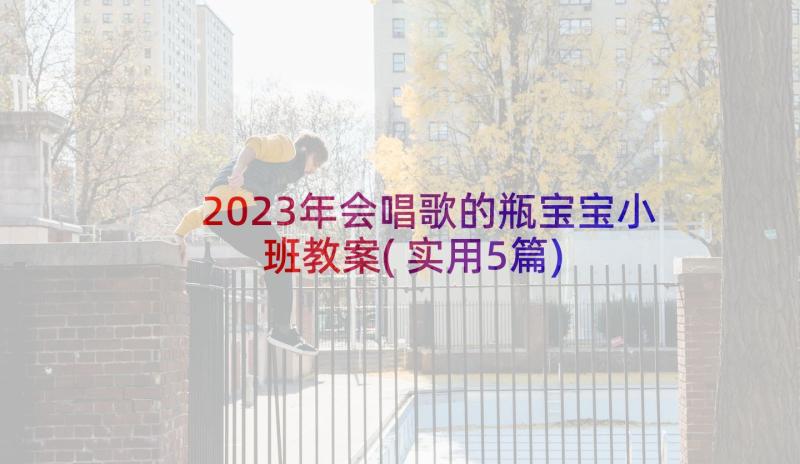 2023年会唱歌的瓶宝宝小班教案(实用5篇)