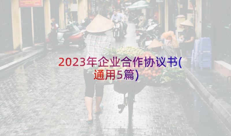 2023年企业合作协议书(通用5篇)