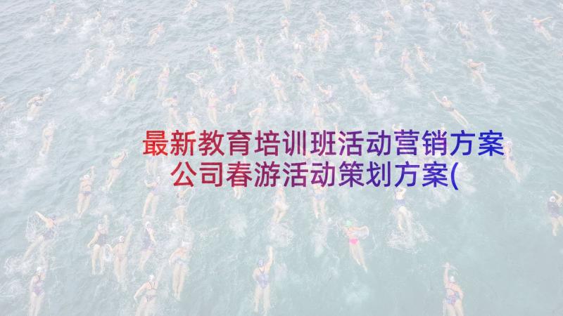 最新教育培训班活动营销方案 公司春游活动策划方案(大全8篇)