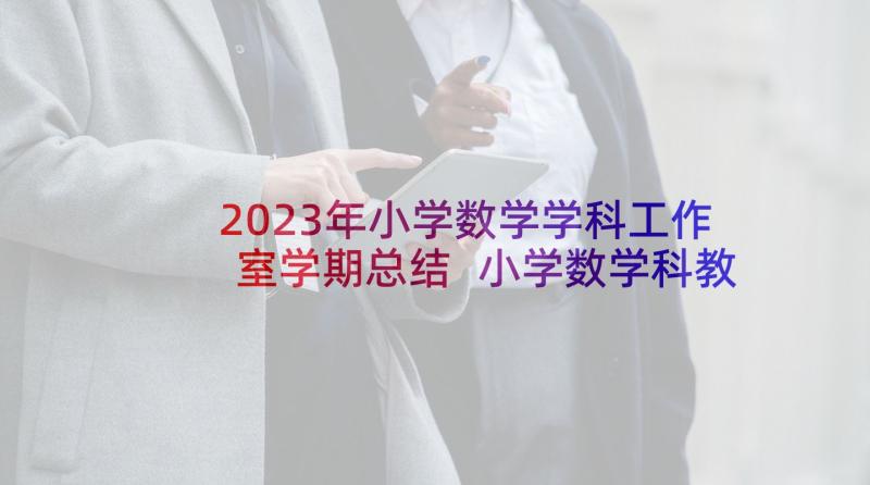 2023年小学数学学科工作室学期总结 小学数学科教学工作总结(精选10篇)