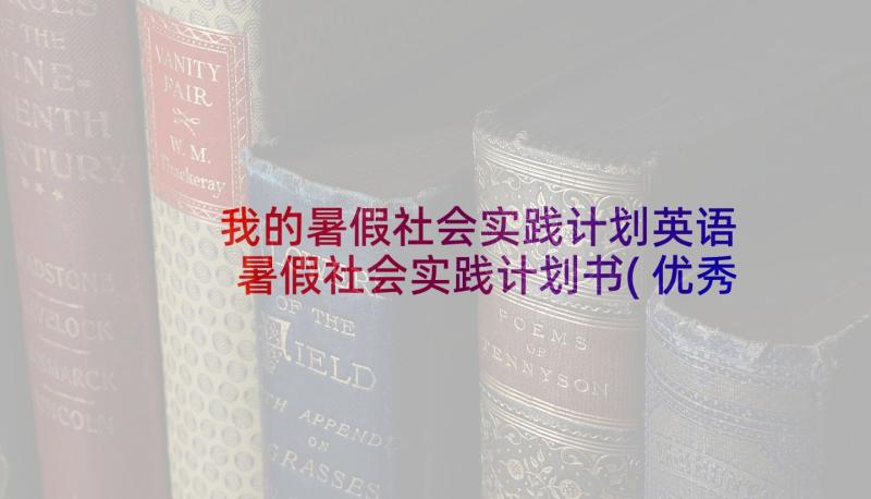 我的暑假社会实践计划英语 暑假社会实践计划书(优秀5篇)