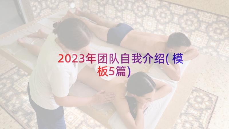 2023年团队自我介绍(模板5篇)