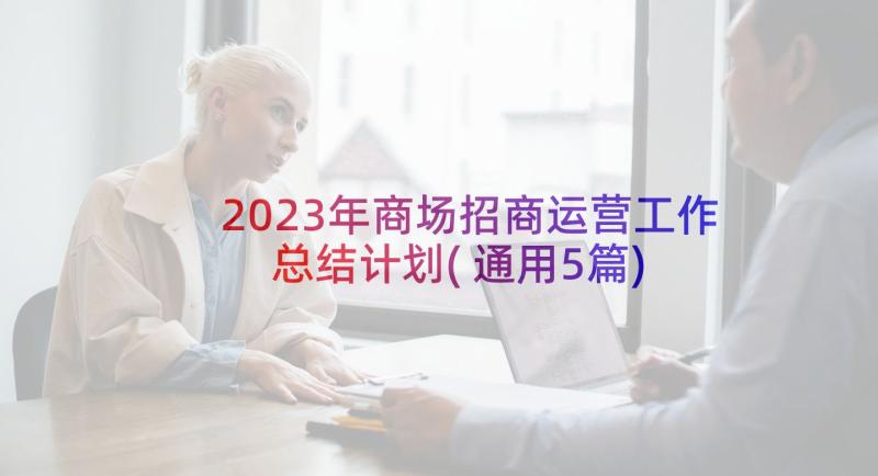 2023年商场招商运营工作总结计划(通用5篇)