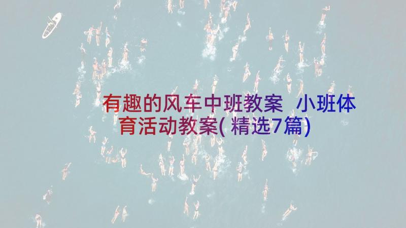 有趣的风车中班教案 小班体育活动教案(精选7篇)