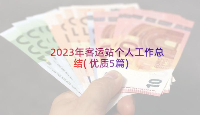 2023年客运站个人工作总结(优质5篇)