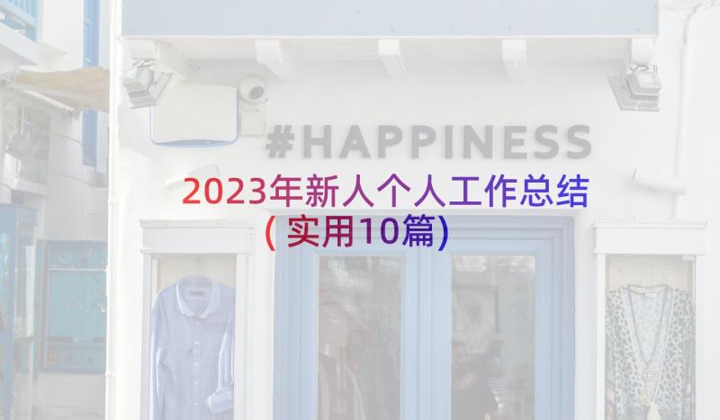 2023年新人个人工作总结(实用10篇)