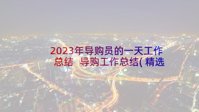 2023年导购员的一天工作总结 导购工作总结(精选8篇)