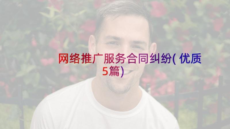 网络推广服务合同纠纷(优质5篇)