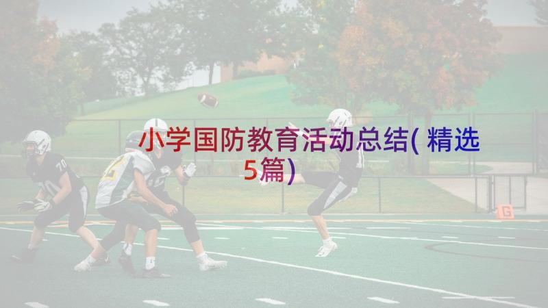 小学国防教育活动总结(精选5篇)