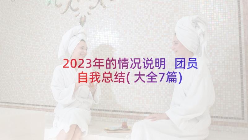 2023年的情况说明 团员自我总结(大全7篇)