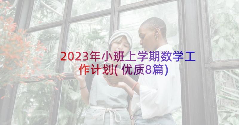 2023年小班上学期数学工作计划(优质8篇)