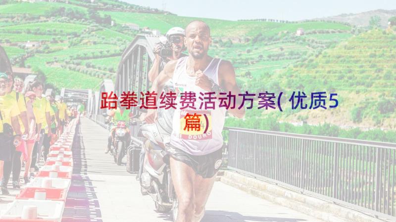 跆拳道续费活动方案(优质5篇)