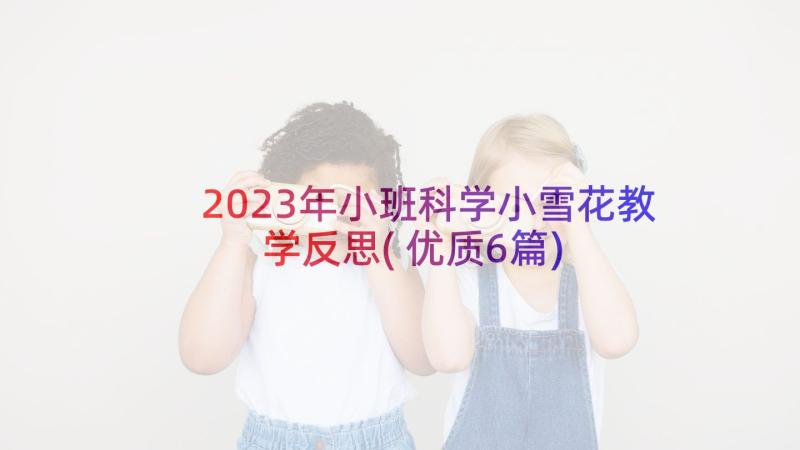 2023年小班科学小雪花教学反思(优质6篇)