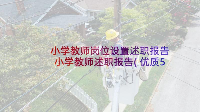 小学教师岗位设置述职报告 小学教师述职报告(优质5篇)