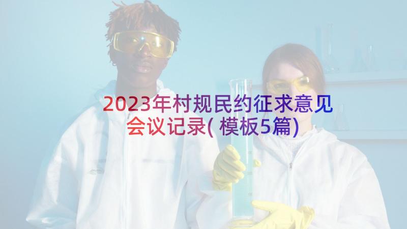 2023年村规民约征求意见会议记录(模板5篇)