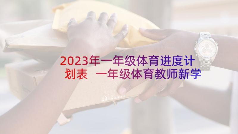 2023年一年级体育进度计划表 一年级体育教师新学期计划(汇总5篇)