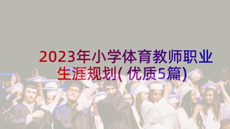 2023年小学体育教师职业生涯规划(优质5篇)