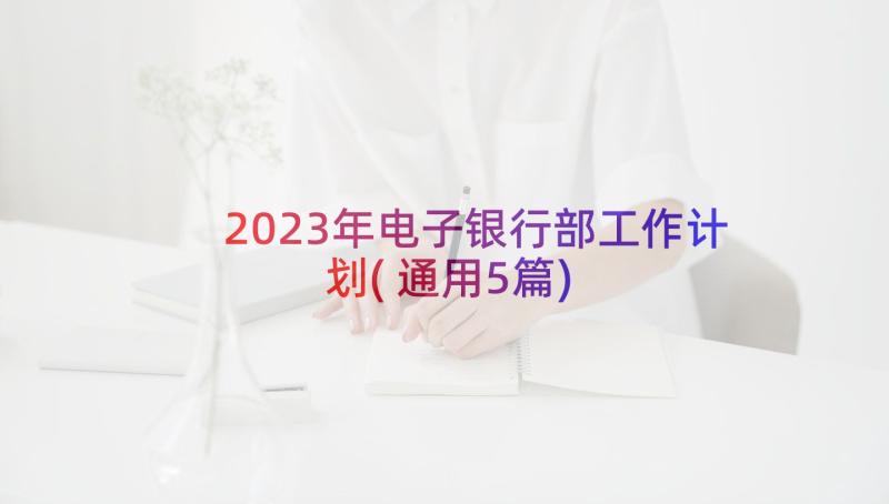 2023年电子银行部工作计划(通用5篇)