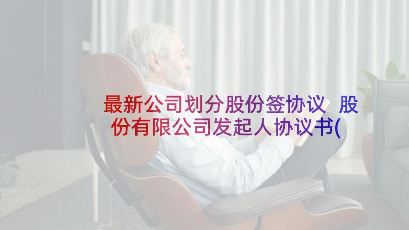 最新公司划分股份签协议 股份有限公司发起人协议书(实用5篇)