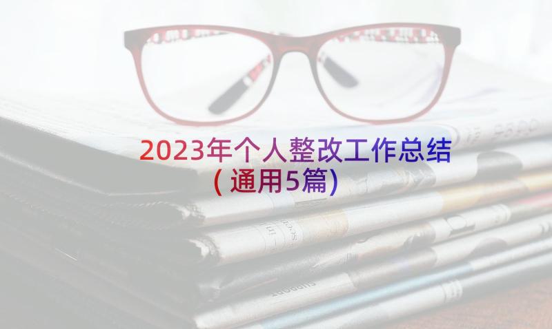 2023年个人整改工作总结(通用5篇)