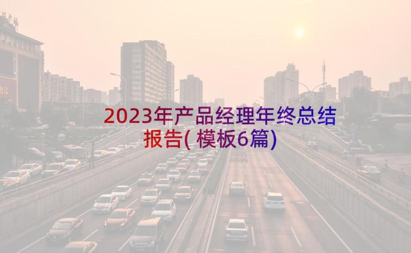 2023年产品经理年终总结报告(模板6篇)