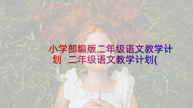 小学部编版二年级语文教学计划 二年级语文教学计划(精选8篇)