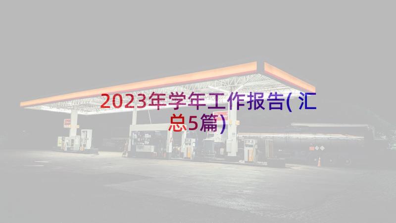 2023年学年工作报告(汇总5篇)