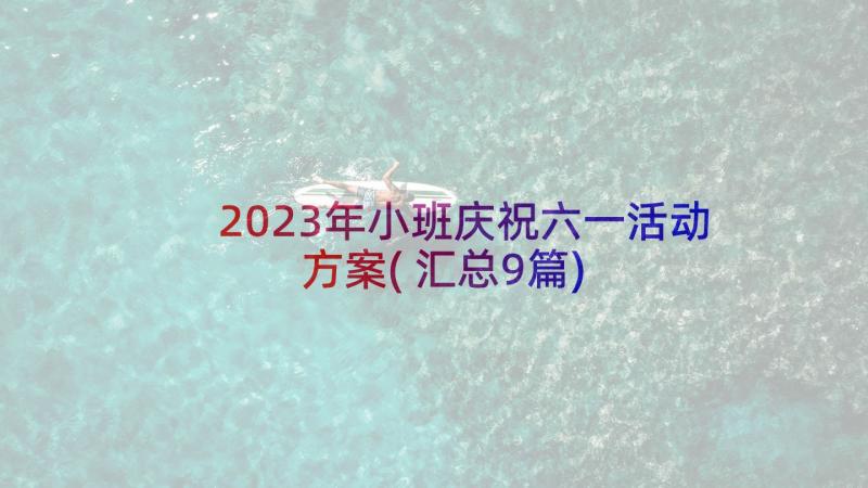 2023年小班庆祝六一活动方案(汇总9篇)