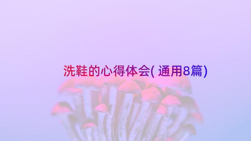 洗鞋的心得体会(通用8篇)