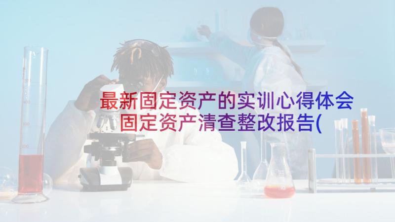 最新固定资产的实训心得体会 固定资产清查整改报告(大全5篇)