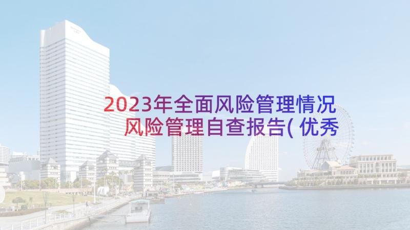 2023年全面风险管理情况 风险管理自查报告(优秀5篇)