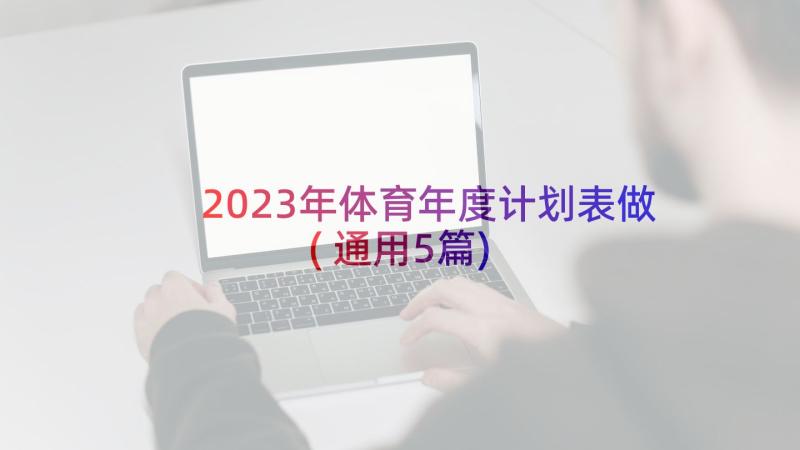 2023年体育年度计划表做(通用5篇)