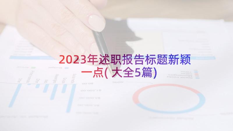 2023年述职报告标题新颖一点(大全5篇)