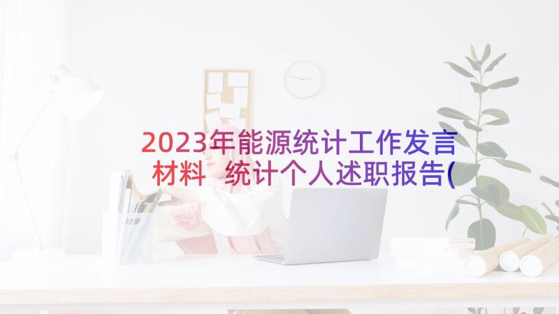 2023年能源统计工作发言材料 统计个人述职报告(汇总6篇)