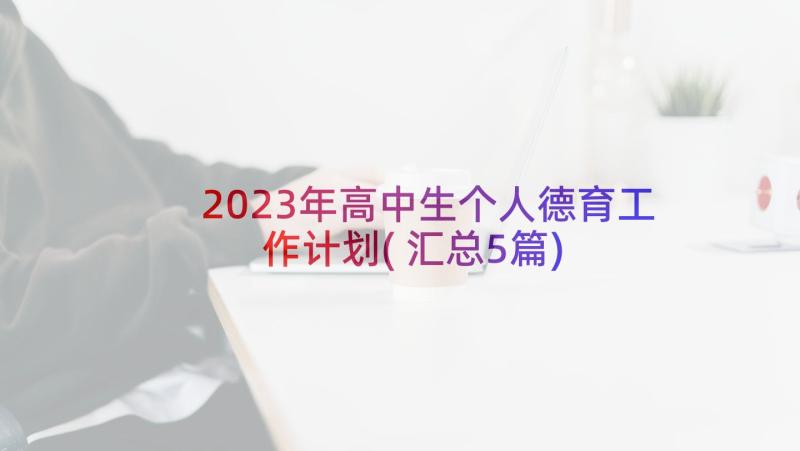 2023年高中生个人德育工作计划(汇总5篇)