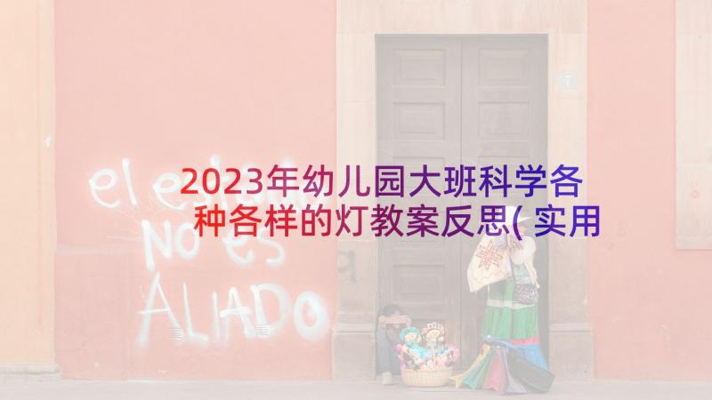 2023年幼儿园大班科学各种各样的灯教案反思(实用7篇)